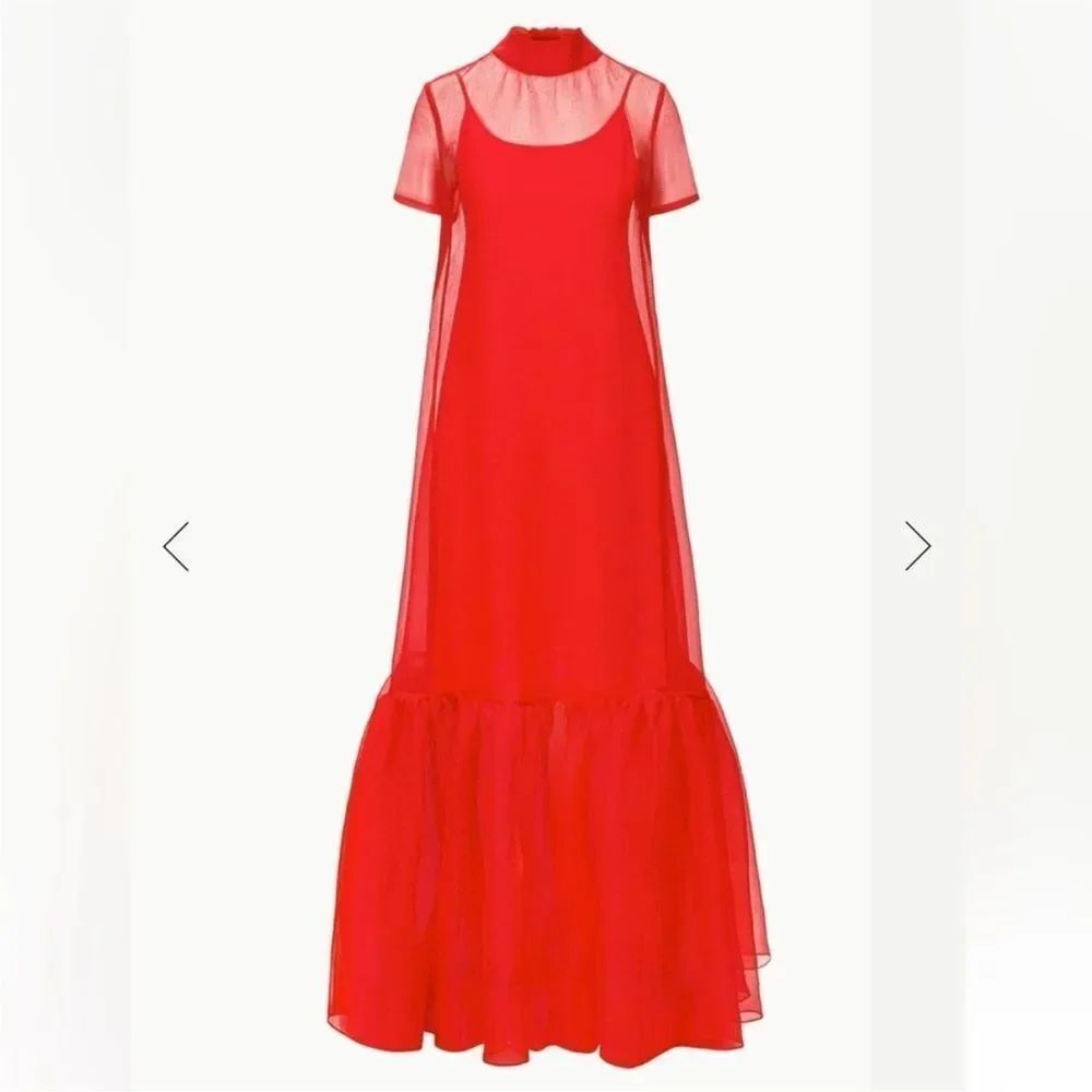 STAUD CALLUNA DRESS RED ROSE - Picture 2 of 5